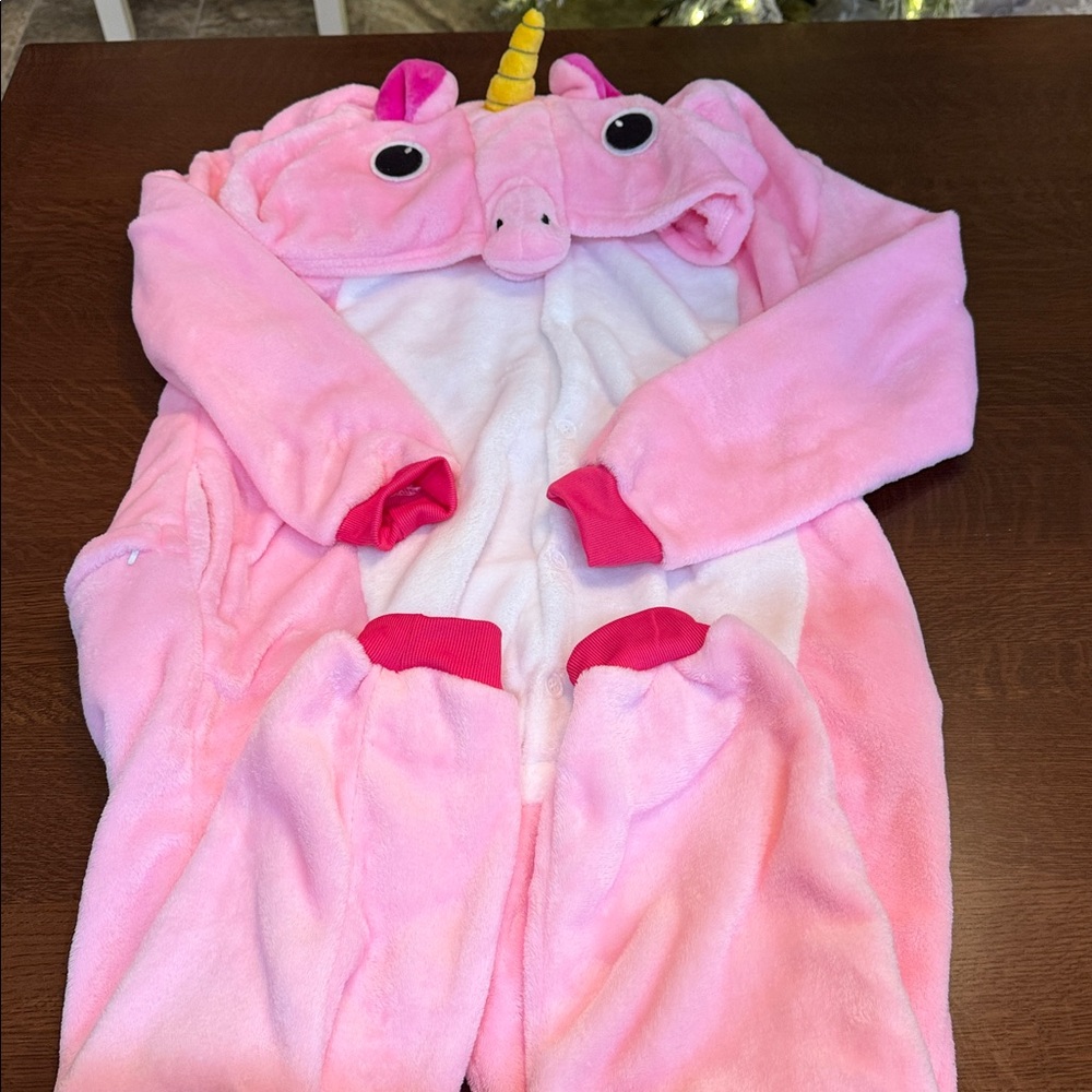 Pink Tenma Unicorn Kigurumi Onesie Costume size small. Pajama. - Picture 10 of 11